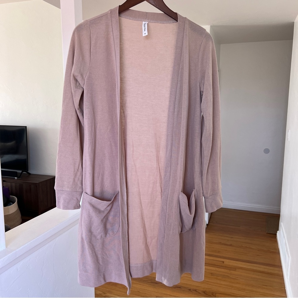 Tickled Teal Pink Open Front Cardigan Sweater​